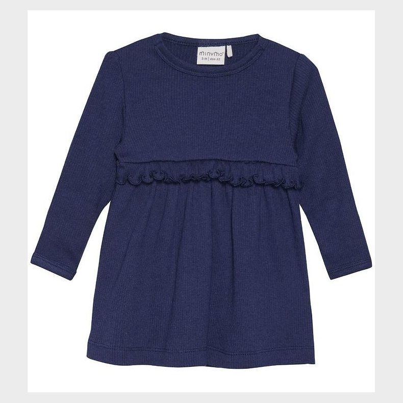 Minymo Kjole - Rib - Dark Navy