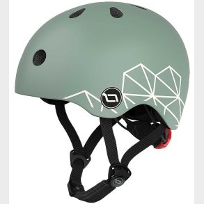 Scoot and Ride Cykelhjelm - Green Lines