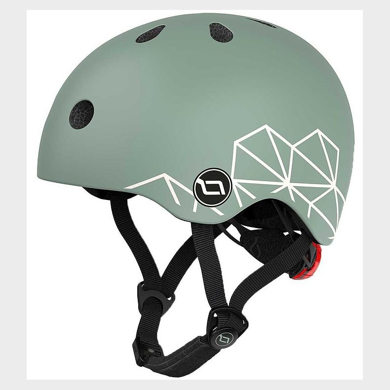 Scoot and Ride Cykelhjelm - Green Lines