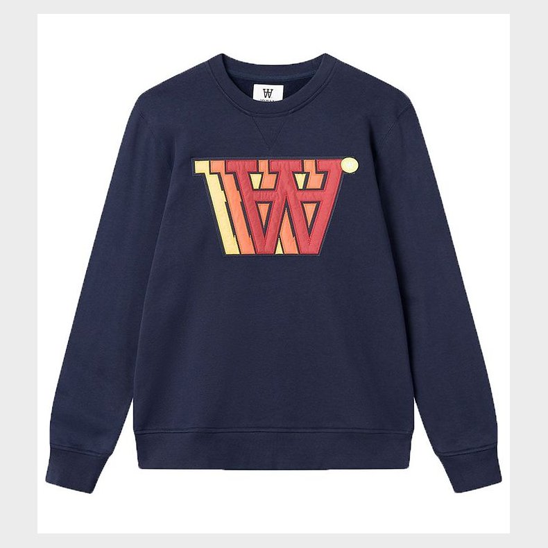 Wood Wood Sweatshirt - Tye Applique - Navy
