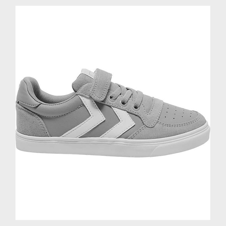 Hummel Sko - Slimmer Stadil Leather Low Jr. - Alloy