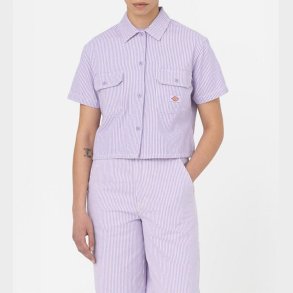 Dickies Skjorte - Hickory pr Hickory - Lilla/Hvid Stribet