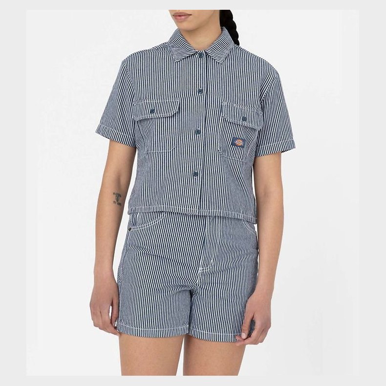 Dickies Skjorte - Hickory pr Hickory - Bl/Hvid Stribet