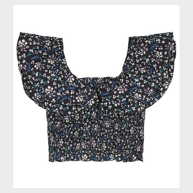 Designers Remix Top - Sandrine - Black Flower Print