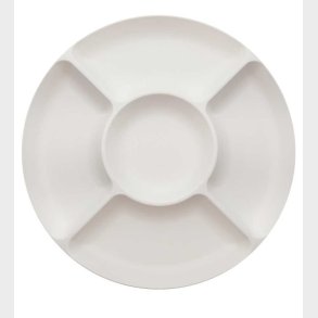 SnikSnack Snackfad - 5 Rum - 25 cm - Hvid