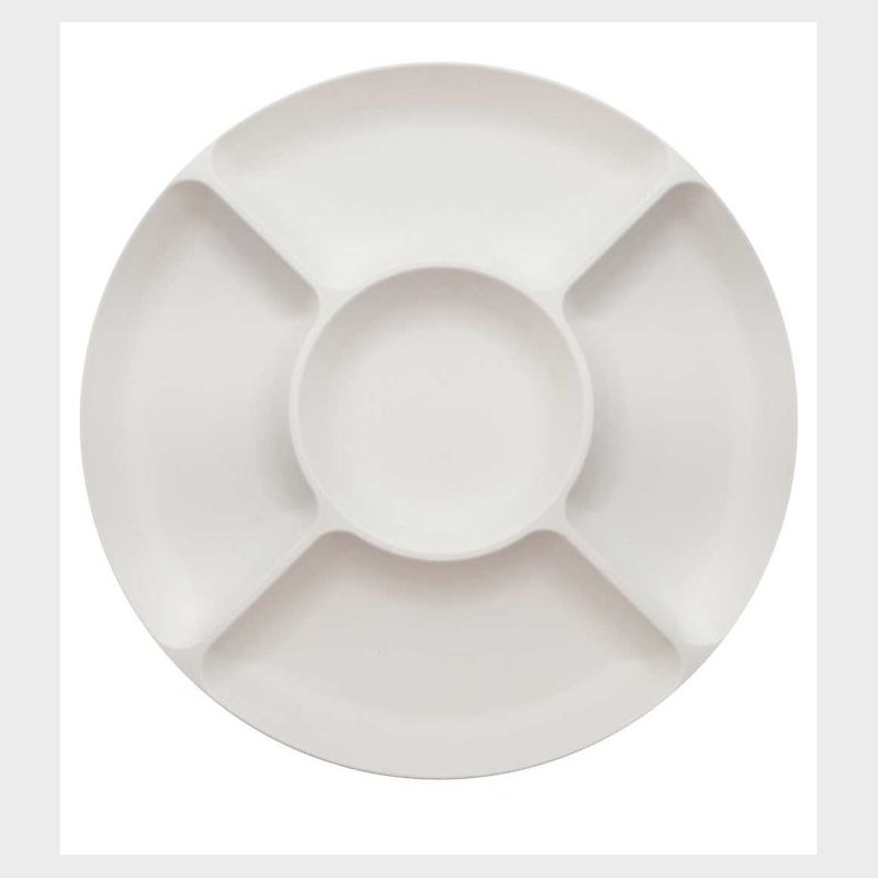 SnikSnack Snackfad - 5 Rum - 25 cm - Hvid