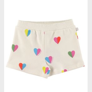 Stella McCartney Kids Sweatshorts - Hvid m. Hjerter