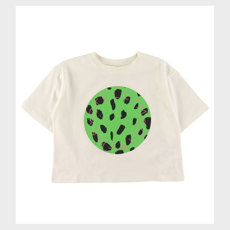 Stella McCartney Kids T-shirt - Cropped - Hvid m. Grn