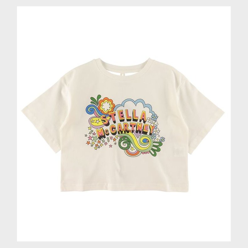 Stella McCartney Kids T-shirt - Cropped - Hvid m. Print