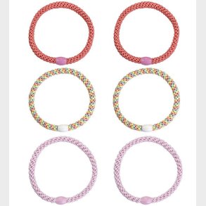 Kknekki H�relastikker - 6-Pak - Slim - Pastel Glimmer/Lys Rosa G