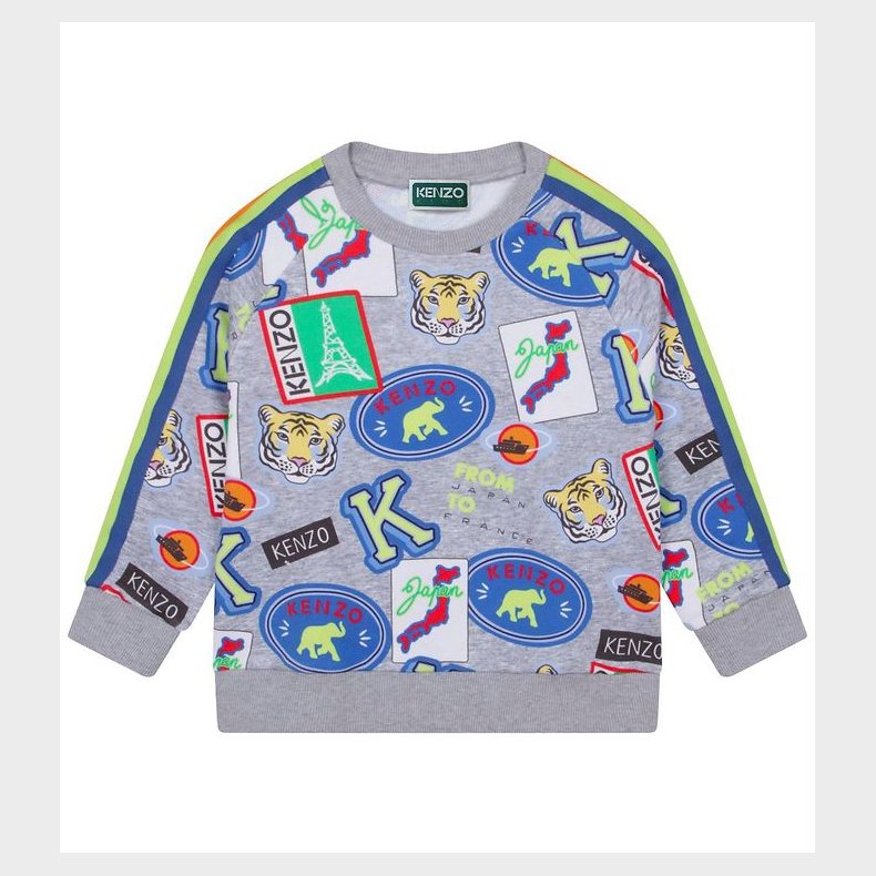 Kenzo Sweatshirt - Grmeleret m. Print