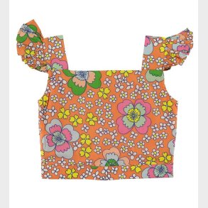 Stella McCartney Kids Top - Cropped - Orange m. Blomster