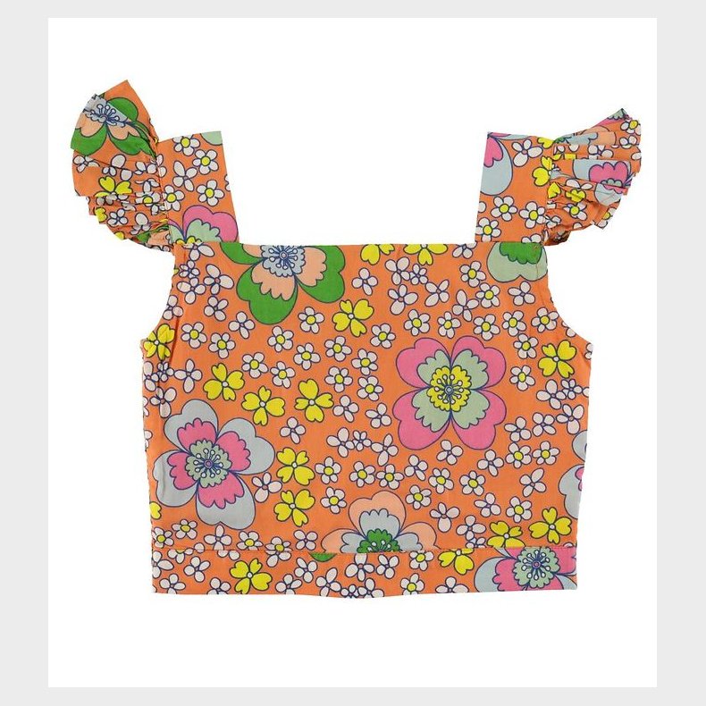 Stella McCartney Kids Top - Cropped - Orange m. Blomster