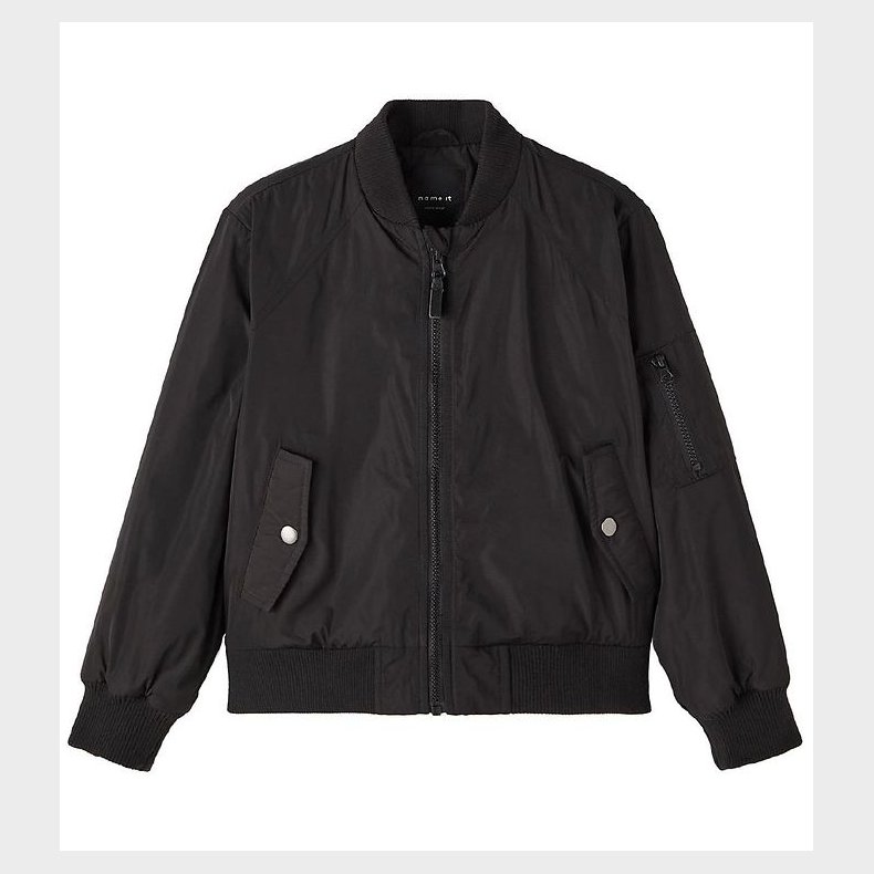 Name It Dynejakke - NkmMacas - Sort