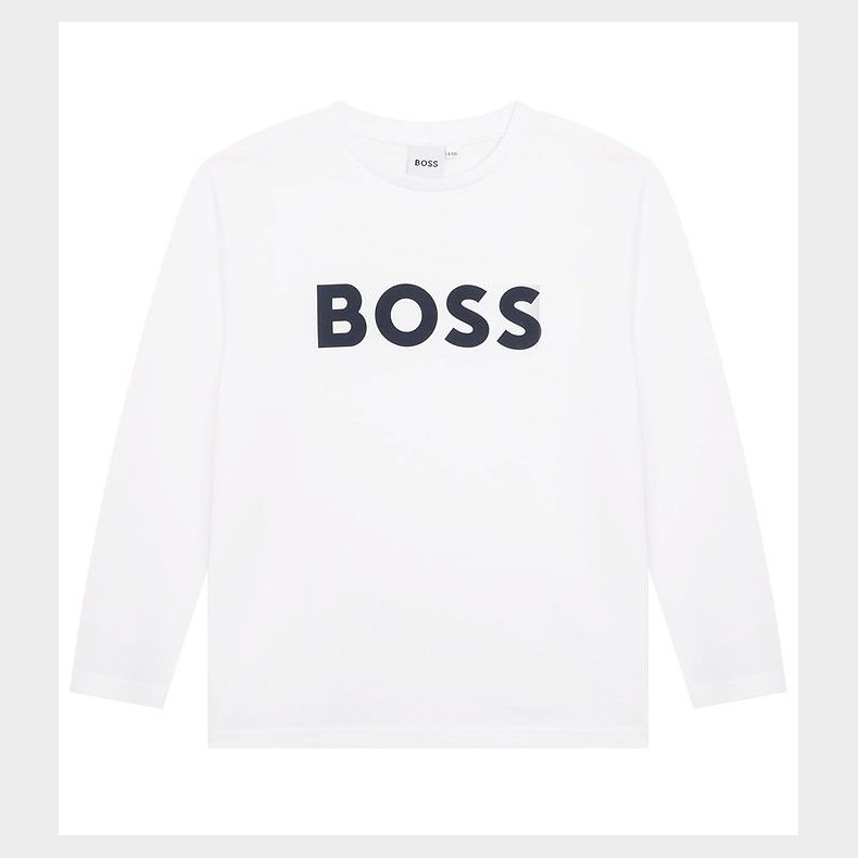 BOSS Bluse - Hvid m. Navy