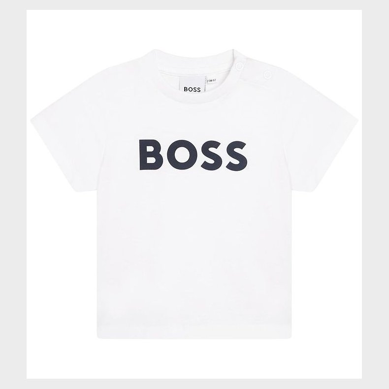 BOSS T-shirt - Hvid m. Navy