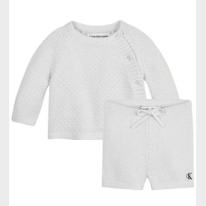 Calvin Klein Gaveske - Bluse/Shorts - Strik - Ghost Grey