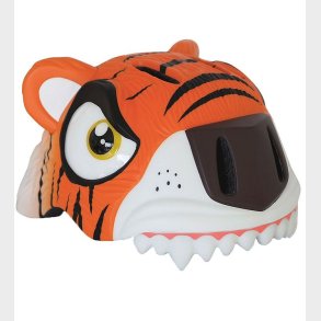 Crazy Safety Cykelhjelm m. Lys - Tiger - Orange