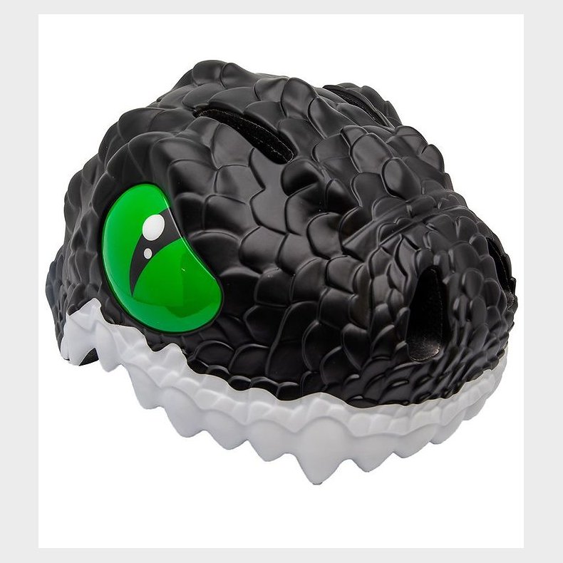 Crazy Safety Cykelhjelm m. Lys - Dragon - Sort