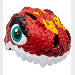 Crazy Safety Cykelhjelm m. Lys - Dragon - Rd