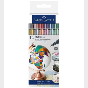Faber-Castell Tusch - Metallic - 12 stk.
