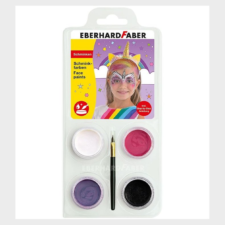 Eberhard Faber Ansigtsmaling - 4 Farver - Enhj�rning