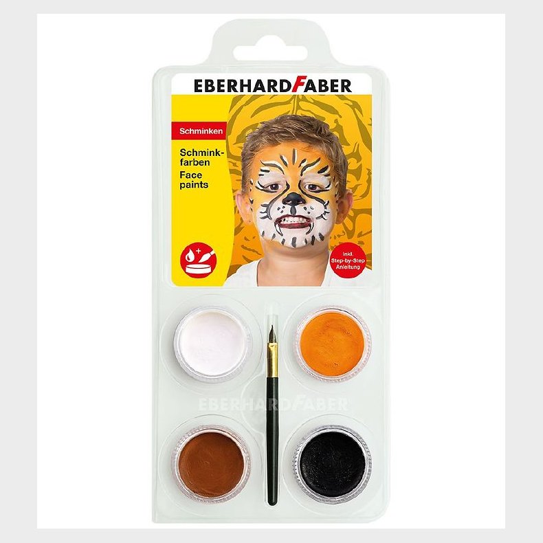 Eberhard Faber Ansigtsmaling - 4 Farver - Tiger
