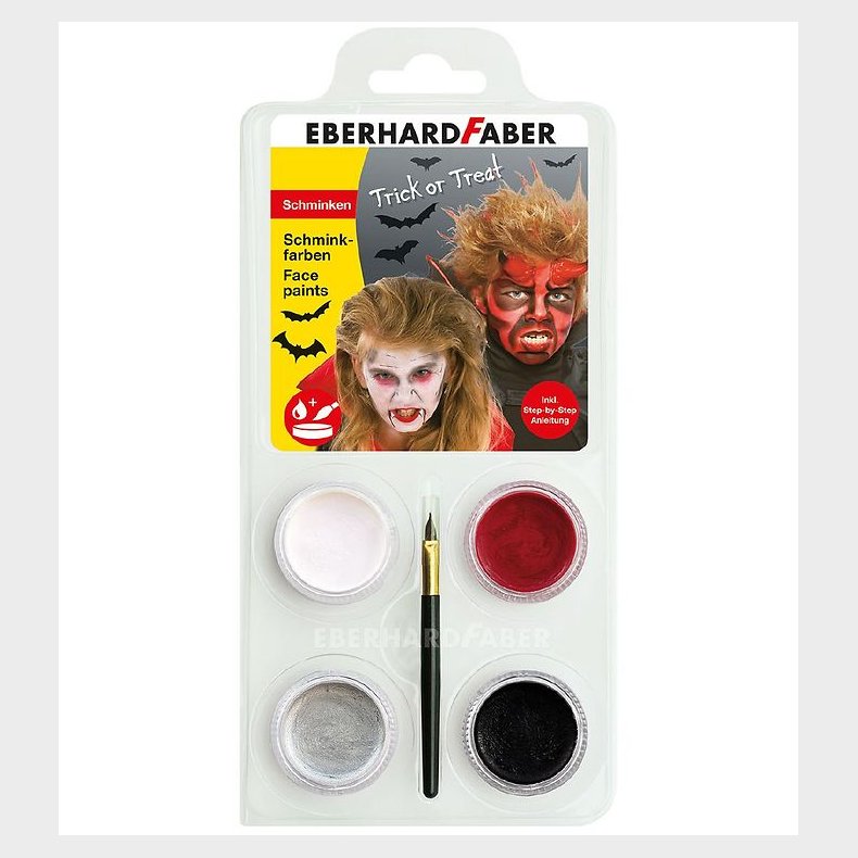 Eberhard Faber Ansigtsmaling - 4 Farver - Devil/Dracula