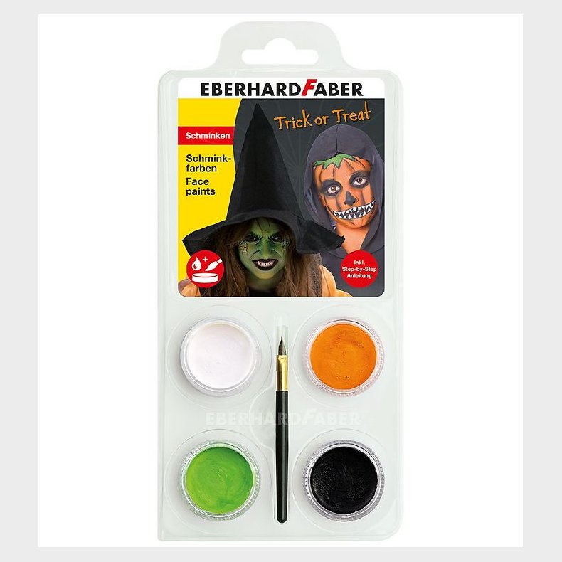 Eberhard Faber Ansigtsmaling - 4 Farver - Grskar/Heks