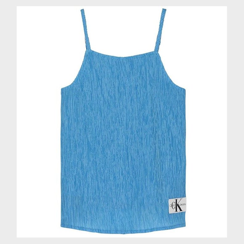 Calvin Klein Tanktop - Crinkle Strap - Blue Crush