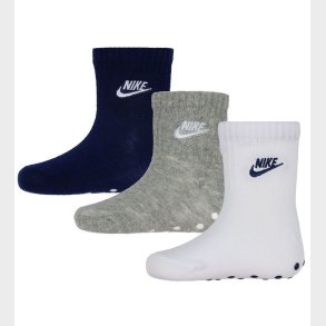 Nike Strmper - Core Futura Gripper - 3-Pak - Gr/Hvid/Navy