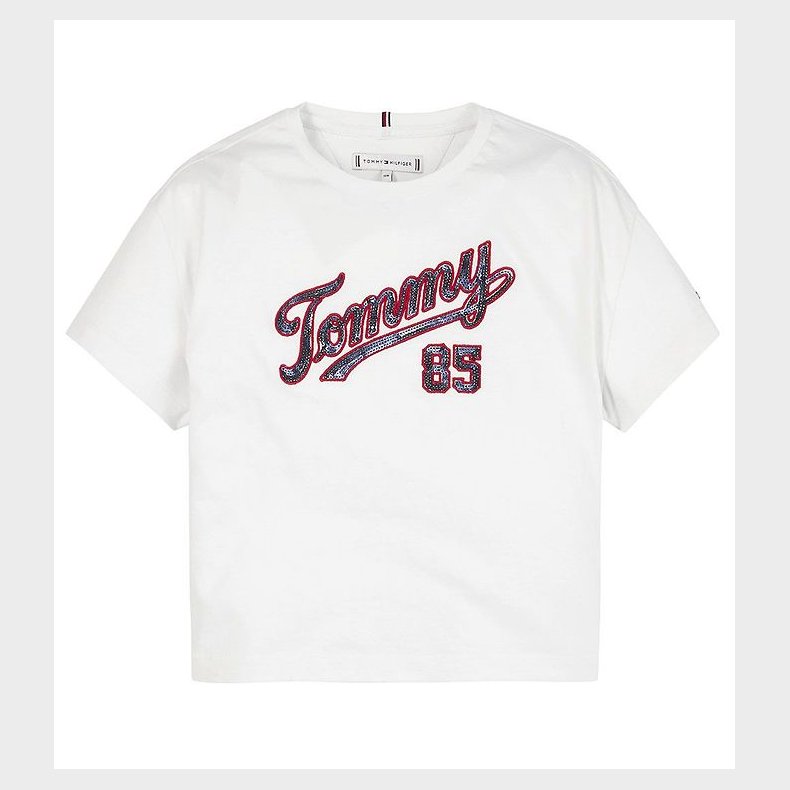Tommy Hilfiger T-Shirt - Sequins TEE - Hvid