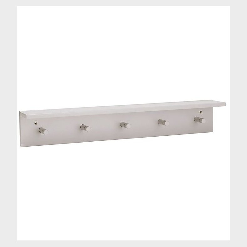 Kids Concept Hylde m. Knager - 60x10 cm - Tr - Gr