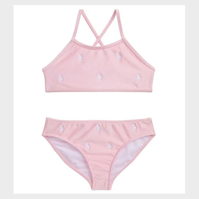 Polo Ralph Lauren Bikini - Watch Hill - Rosa/Hvid m. Logoer