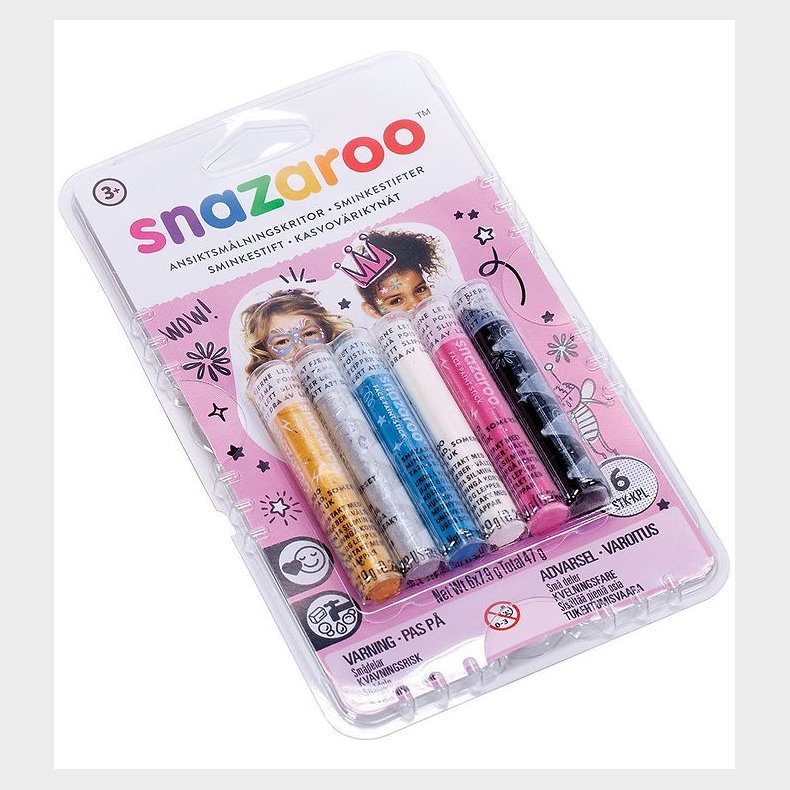 Snazaroo Ansigtsmaling - Stifter - 6 Stk.