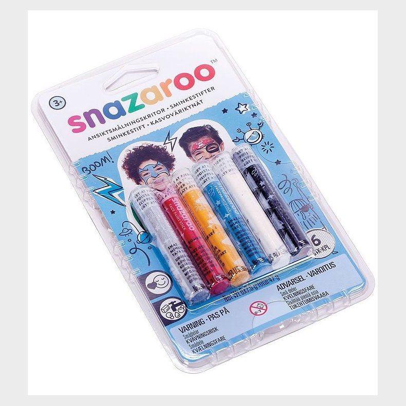 Snazaroo Ansigtsmaling - Stifter - 6 Stk.