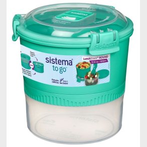 Sistema Madkasse m. Bestik - Lunch Stack - 965 ml - Turkis