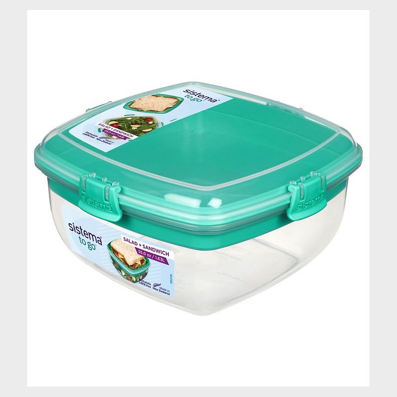 Sistema Madkasse - Salad & Sandwich - 1,63 L - Turkis
