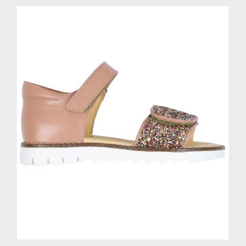 Angulus Sandaler - Mrk Fersken m. Glitter