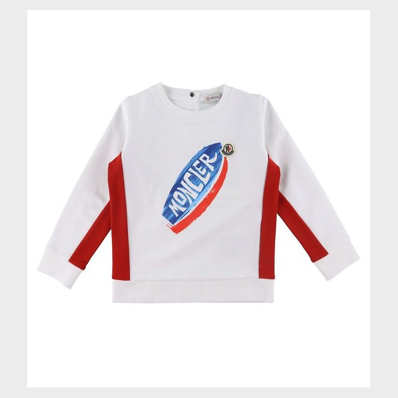 Moncler Sweatshirt - Hvid m. Print