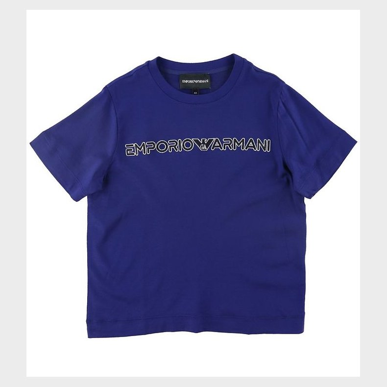 Emporio Armani T-shirt - Blu Faro m. Sort