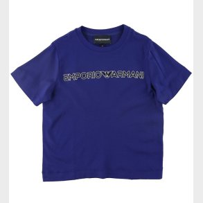 Emporio Armani T-shirt - Blu Faro m. Sort