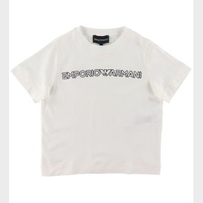Emporio Armani T-shirt - Hvid m. Broderi