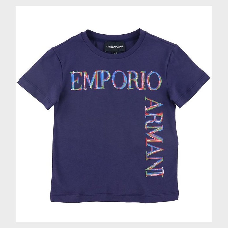 Emporio Armani T-shirt - Blu Mora m. Print