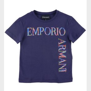 Emporio Armani T-shirt - Blu Mora m. Print