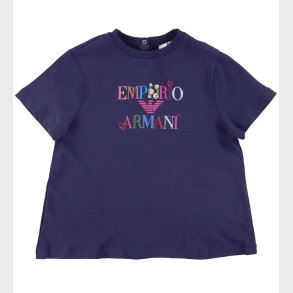 Emporio Armani T-shirt - Blu Mora m. Print
