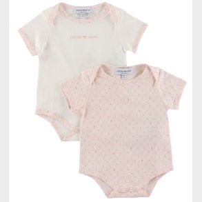 Emporio Armani Bodyer k/ - 2-pak - Aquile Rosa/Hvid