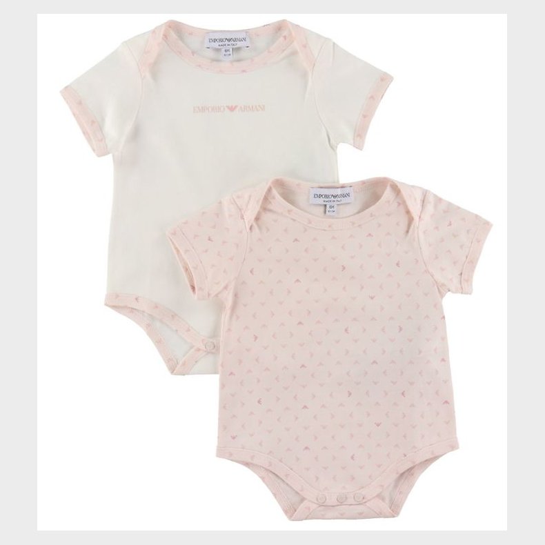 Emporio Armani Bodyer k/ - 2-pak - Aquile Rosa/Hvid