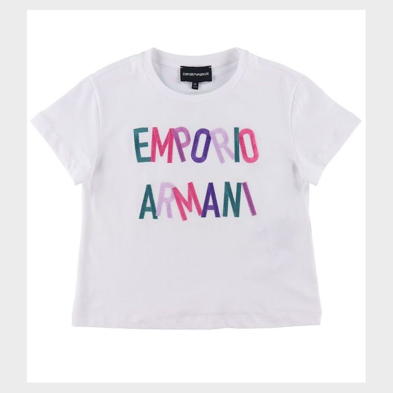 Emporio Armani T-shirt - Hvid m. Broderi