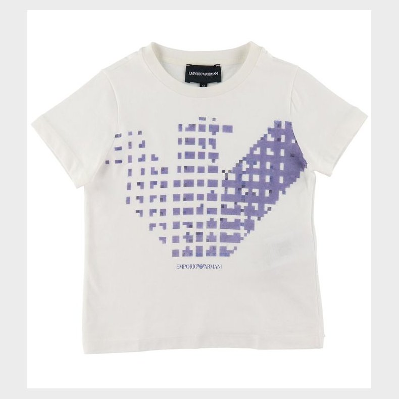 Emporio Armani T-shirt - Hvid m. Lilla